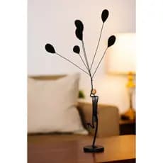 Enfeite Para Mesa Menina Com Balões Rústica Vintage Em Ferro