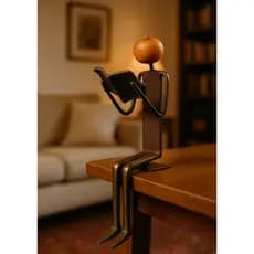 Escultura Em Ferro Menino Leitor Enfeite De Mesa Escritório Livraria