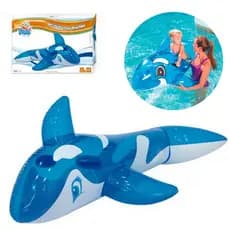 Boia Baleia Inflável Grande 145x80 cm Infantil Funs