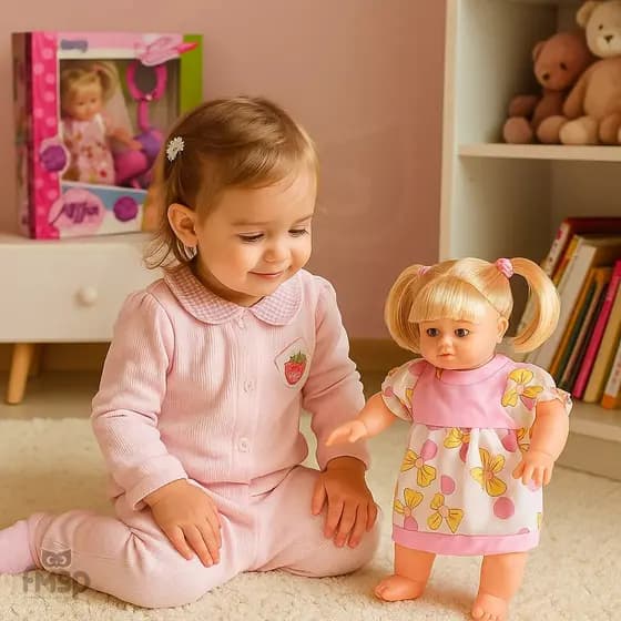 Boneca Infantil Maju Beauty Salon Secador + 3 Acessórios