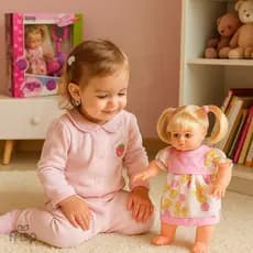 Boneca Infantil Maju Beauty Salon Secador + 3 Acessórios