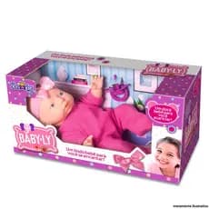 Brinquedo Boneca Infantil Média Baby-Ly Com Pijama E Chupeta