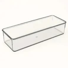 Kit10 Unidades Organizador Multiuso Modular Acrílico Cesto Cristal Maquiagem Gaveta Geladeira