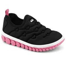 Tênis Infantil Menina Bibi Roller 2.0 Preto Rosa Confortável