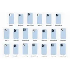 Capa Capinha Aveludada Azul Celeste IPhone 11 12 12PRO MAX 13 13PRO MAX 14 14PRO MAX 15 15PRO MAX 16