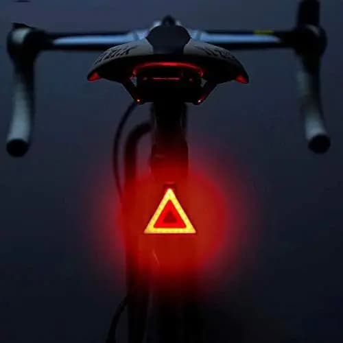 Lanterna Farol Traseiro Triângulo LED Cob Slim Pisca Bicicleta Bike Recarregável USB