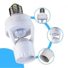 Sensor De Movimento Bocal E27 Temporizador Lâmpada Infravermelho Luz Fotocélula