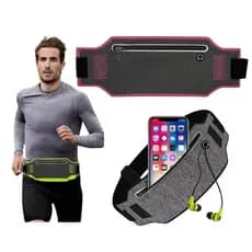 Pochete Esportiva Slim Para Celular Dinheiro Com Saída de Fone Verde