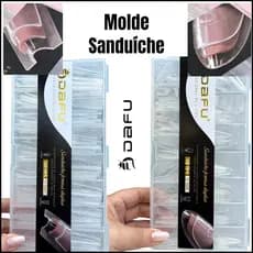 Molde Sandwich Dafu Almond ou Bailarina 120 pçs 15 Tamanhos Alongamento Unhas
