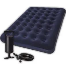 kit Colchao Inflavel Casal ou Solteiro de Ar Resistente Suporta 300 Kilos + Bomba de Ar