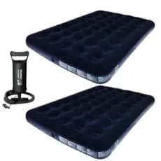 Kit 2 Colchão Inflável Casal Camping Acampamento Resistente Suporta 300 Kilos + Bomba de Ar