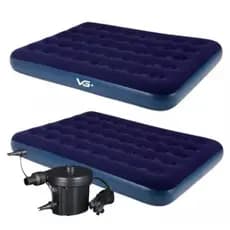 Kit 2 Colchão Inflável Casal Camping Acampamento Suporta 300 Kilos + Bomba de Ar Eletrica Bivolt
