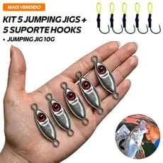 Micro Jumping Jig Pesca 10g Isca Artificial SEM PINTURA Cucaracha Chumbo + Suporte Hook Anzol Kit
