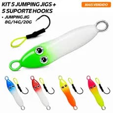 Micro Jumping Sapinho Jig Speed Slow Jigging 5un + Assist Hook Suporte Anzol 5un