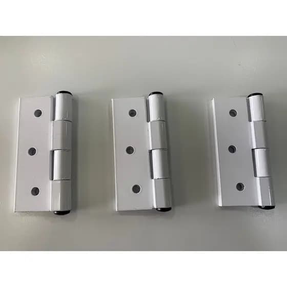 Kit C/3 Dobradiças De Alumínio Sem Alça para Porta de Alumínio / Articulada - Cores: Branca / Preta.
