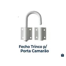 Fecho Trinco Para Porta Camarão  - Branco / Preto / Cromado