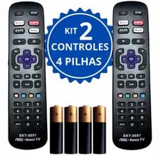 Controle remoto TV AOC SEMP PHILCO COM SISTEMA Roku 32s5195 43s5195 40s5195