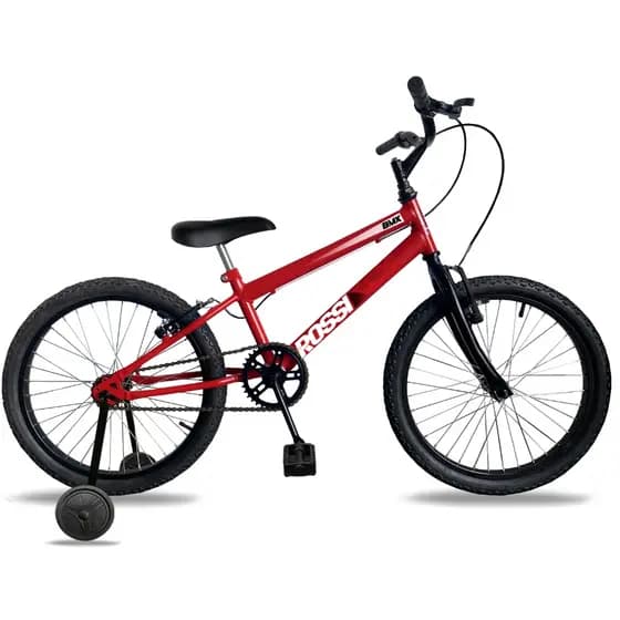 Bicicleta Aro 20 Infantil Masculina Rossi MTB E Rodas Auxiliares Meninos