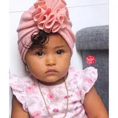 Turbante touca de flor bebe menina conforto e estilo blogueirinha