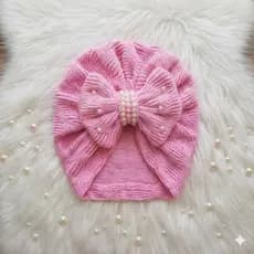 Touca turbante bebe turbante menina quente touca para o frio inverno