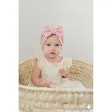 Touca Turbante laço bebe gorro menina  zoe Saída Maternidade