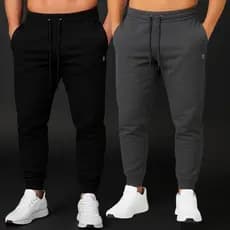 KIT 2 Calças Moletom Unissex Peluciada e flanelada Para o Inverno Calça de frio