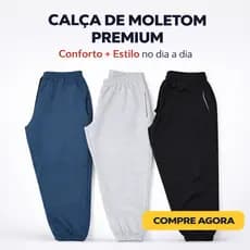 Calça de moletom adulto  peluciada basica