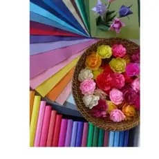 Kit 04 Rolos de Papel Crepom Impermeável - Papel Art Crep - 48x2m -  Para Artesanato e Bem Casados