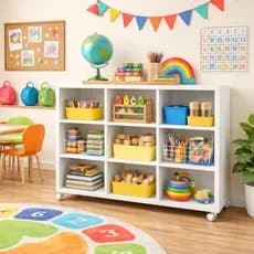 Nicho Organizador E Estante Livros Industrial Multiuso Sem Gavetas Com Rodizios Cor Branco