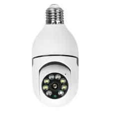 Câmera Segurança Wifi Ip Lâmpada 360 Sem Fio Visão Noturna Colorida Yoosee Icsee 8177 - Bivolt