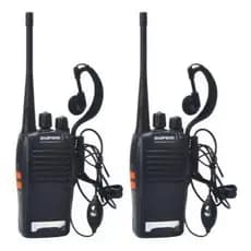 Kit 2 rádio comunicador Walk Talk 16 canais alcance 12 km profissional baofeng 777s - Bivolt