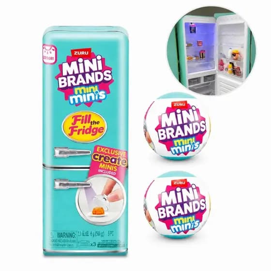 Geladeira Mini Brands Minis + 2 Cápsulas | Brinquedo Infantil Colecionável