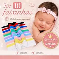 Kit 10 Faixas Laços faixinha para bebe menina Tiara para bebê RN 0 a 2 Anos roupinhas bebê saída maternidade enxoval