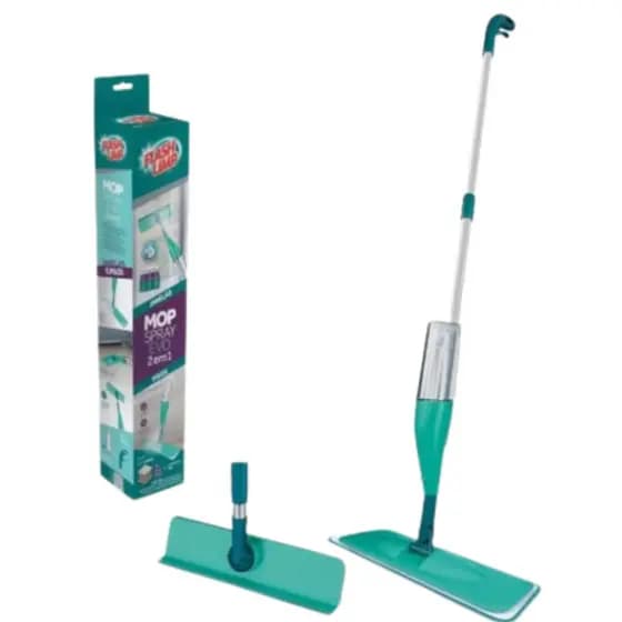 Mop Spray Flash Limp Verde MOP6064 2 Em 1 Com Reservatório