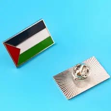 Broche Bandeira Palestina Retangular Árabe Pin País Oriente Médio