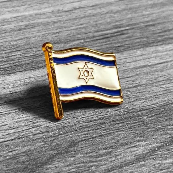 Pin Bandeira Israel Broche Judeu Diplomata Acessório