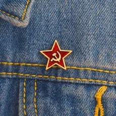 1 Broche Pin Estrela Vermelha União Foice Martelo