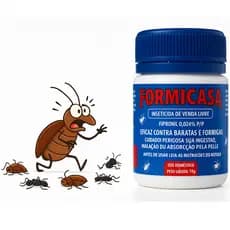 Formicasa Aniquila Baratas e Formigas Baraticida Formicida Uso Doméstico + Colherzinha dosadora