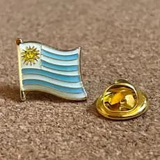 Broche Uruguai Bandeira Oficial Pin Diplomático Montevidéu Jaquetas Camisas