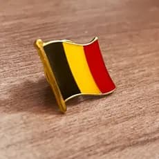 Broche Bandeira Oficial Bélgica Pin Europeu Bruxelas Belga