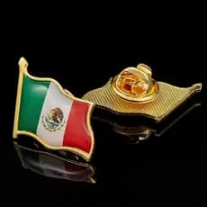 Pin Bandeira México Broche Oficial Diplomático Acessório Moda Mexicana