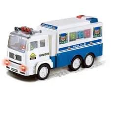 Caminhão Coletor de Lixo ou Policia A Pilha Com Sons e Luzes 4D Envio Rápido!