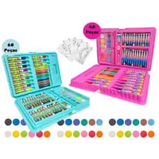 Maleta de Colorir Infantil Pintura Divertida 68 Peças Menina e Menino ENVIO RÁPIDO!