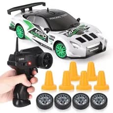 Carrinho de Controle Drift Rally Recarregável Com Luzes Tração 4WD ENVIO RÁPIDO