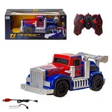 Carreta de Controle Remoto Optimus brinquedos menino Solta Fumaça Com Luzes Recarregável