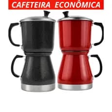 Cafeteira Italiana Preto craqueado 1500 Ml Em Aluminio 29cm - Cafeteira Economica