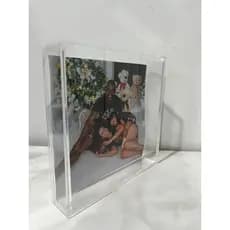 Moldura Porta Retrato em Acrílico Cristal Decoração Premium