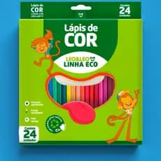 Lapis De Cor Eco Sextavado ou Redondo Leo&leo 24 Cores-1 Unidade