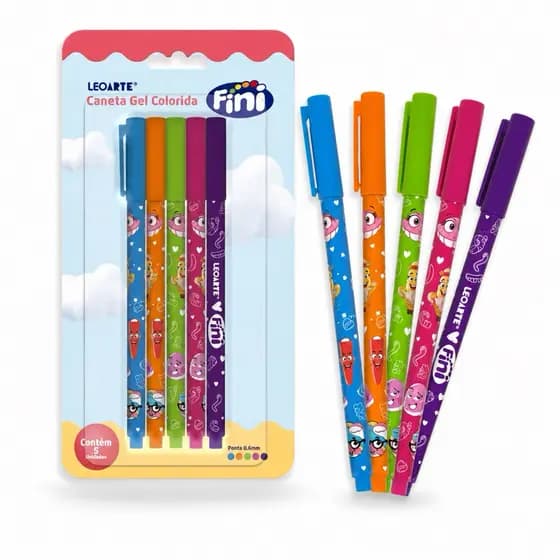 CANETA GEL CORPO ESTAMPADO 0.6 FINI-LEOARTE