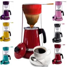 Bule Com Mancebo Mariquinha Coador De Café Retro Em Alumínio Varias cores.